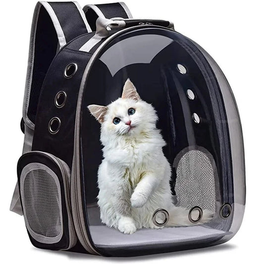 Transparent Capsule Pet Carrier Backpack - Perfect for Cats, Dogs, and Small Animals