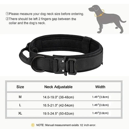 Tactical Dog Collar for Medium and Large Dogs - Adjustable & Durable