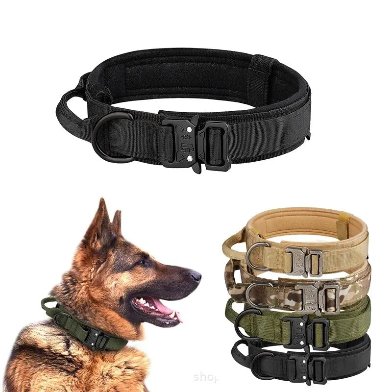 Tactical Dog Collar for Medium and Large Dogs - Adjustable & Durable