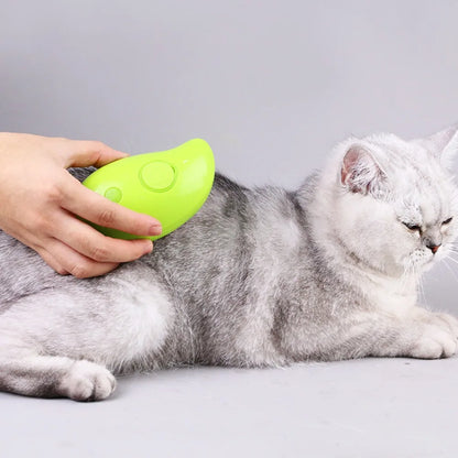 3-in-1 Electric Steamy Brush - Pet Grooming Tool for Dogs and Cats