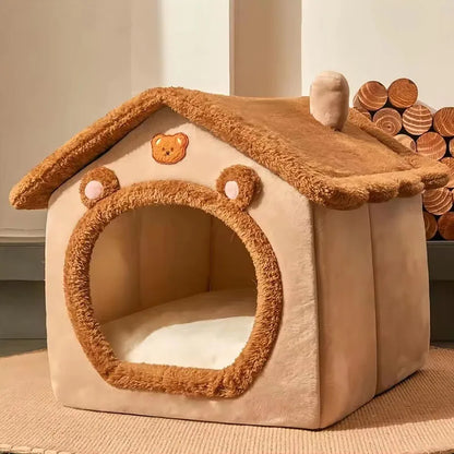 Foldable Pet House - Washable & Removable Cat and Dog Bed